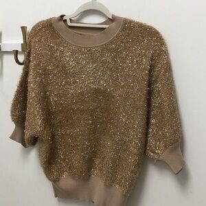Dear John maleni Cozy gold and Tan Sweater